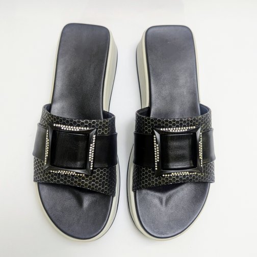 Black Comfy Slippers - Image 3