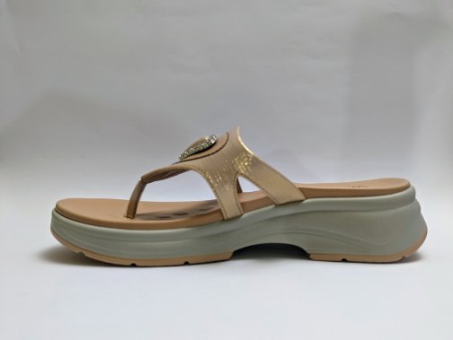 Beige Comfy Chappal - Image 3